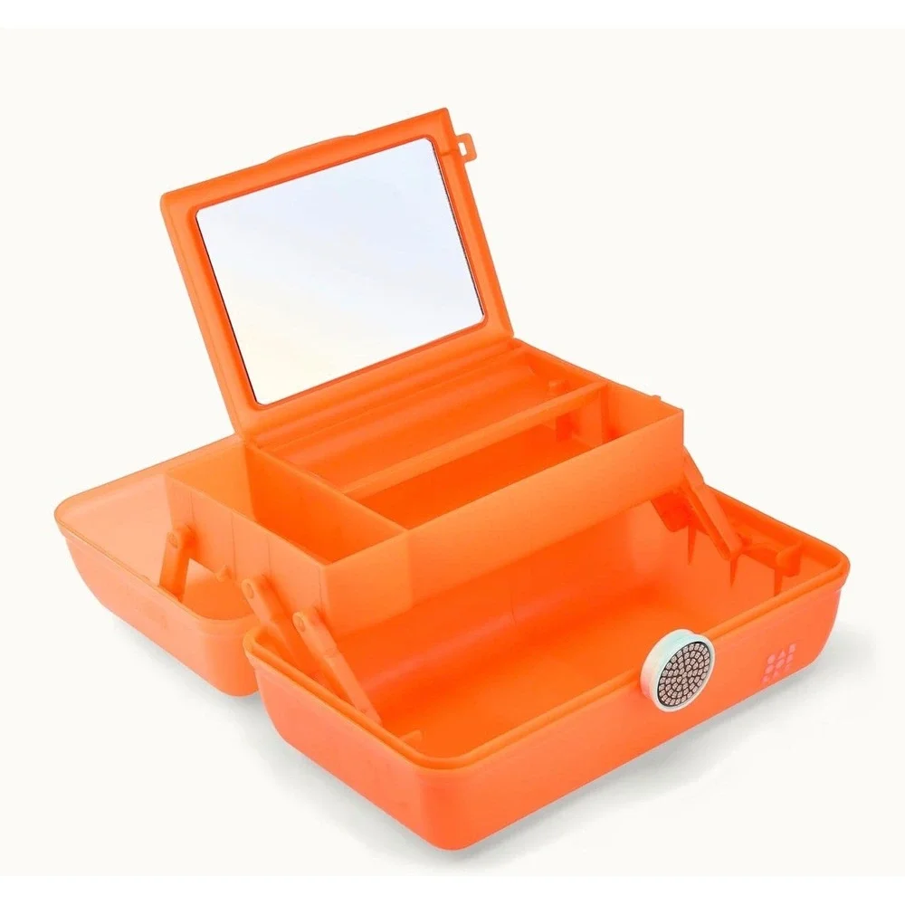 NWT Caboodles On-The-Go Girl Makeup Box Orange Shimmer Show Girl Collection